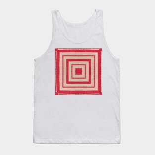 Geometric , Square , Woven Texture , Pattern , Ribbed , Christmas Tank Top